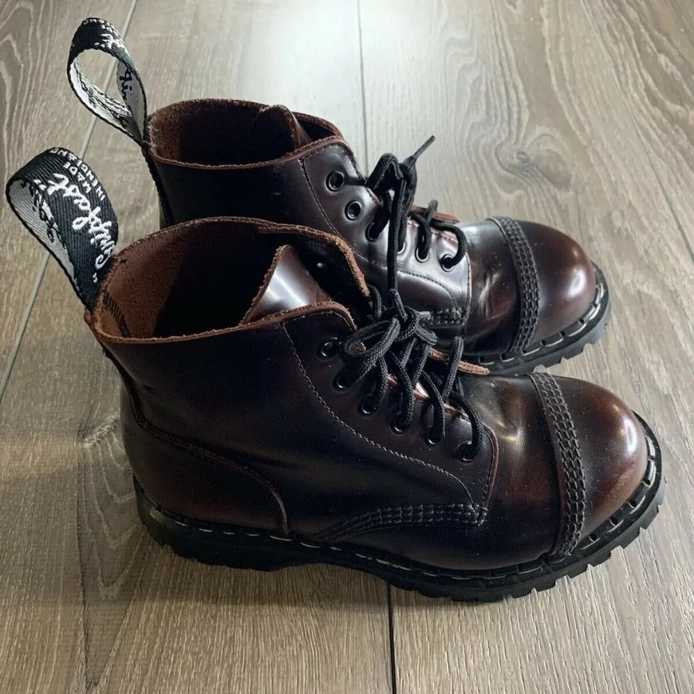 Gripfast Burgundy Patent Leather Boots - Picture 2 of 7